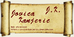 Jovica Kanjerić vizit kartica
